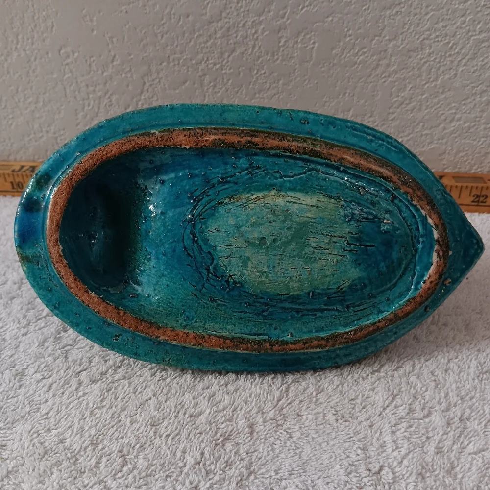 Ceramic Blue Bird Feeder
